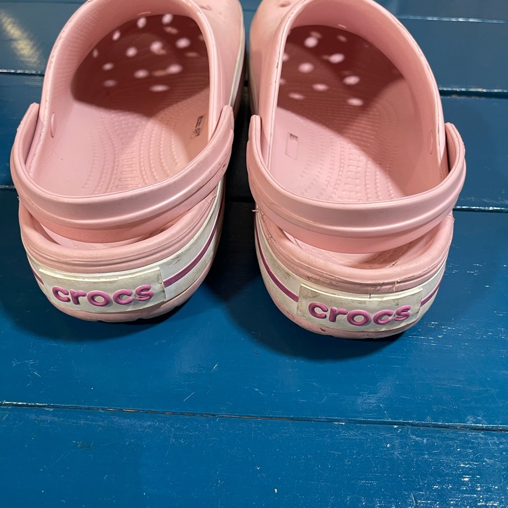 Ladies pink crocs size 12